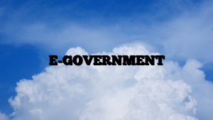 E-GOVERNMENT