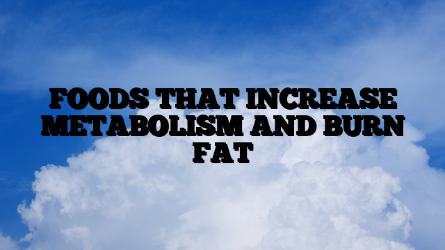 FOODS THAT INCREASE METABOLISM AND BURN FAT