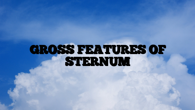 GROSS FEATURES OF STERNUM