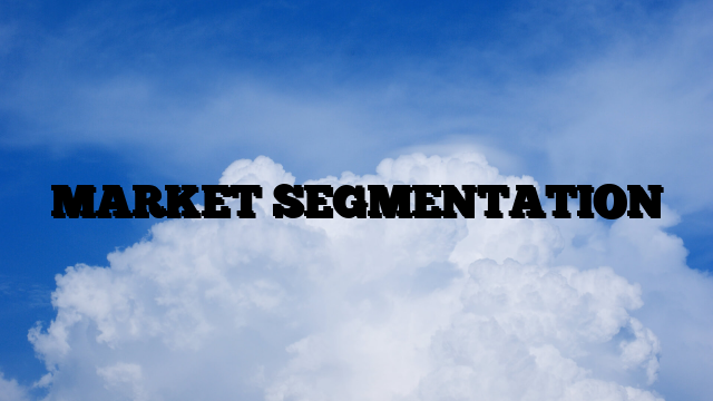 MARKET SEGMENTATION