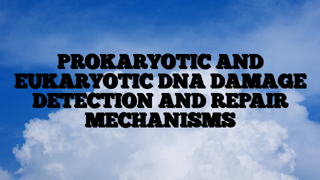 PROKARYOTIC AND EUKARYOTIC DNA DAMAGE DETECTION AND REPAIR MECHANISMS