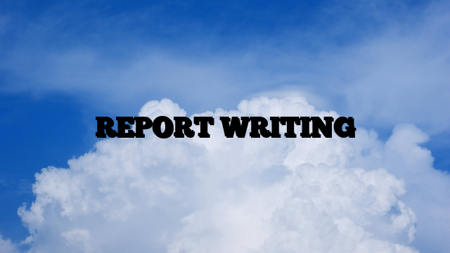 REPORT WRITING