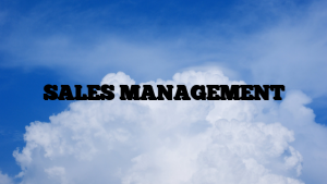 SALES MANAGEMENT