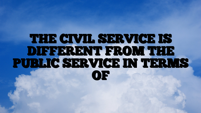 THE CIVIL SERVICE IS DIFFERENT FROM THE PUBLIC SERVICE IN TERMS OF