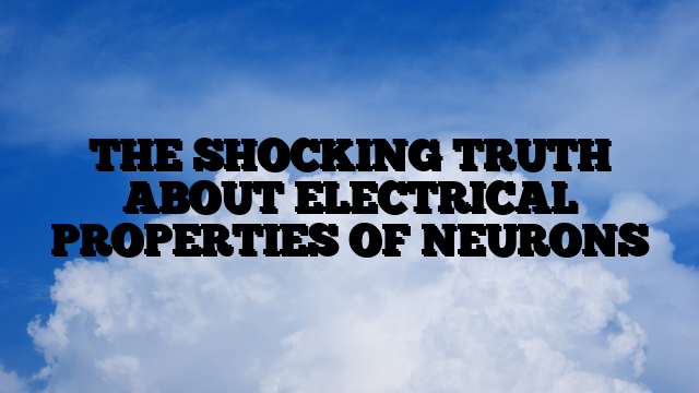 THE SHOCKING TRUTH ABOUT ELECTRICAL PROPERTIES OF NEURONS