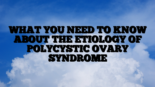 WHAT YOU NEED TO KNOW ABOUT THE ETIOLOGY OF POLYCYSTIC OVARY SYNDROME