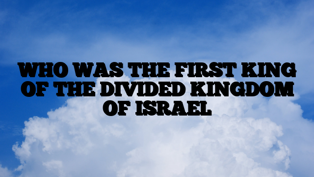 WHO WAS THE FIRST KING OF THE DIVIDED KINGDOM OF ISRAEL